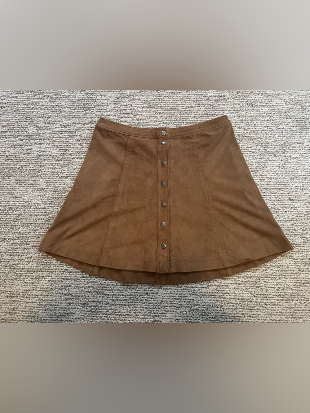 Abercrombie & Fitch Brown Button-Front Circle Skirt